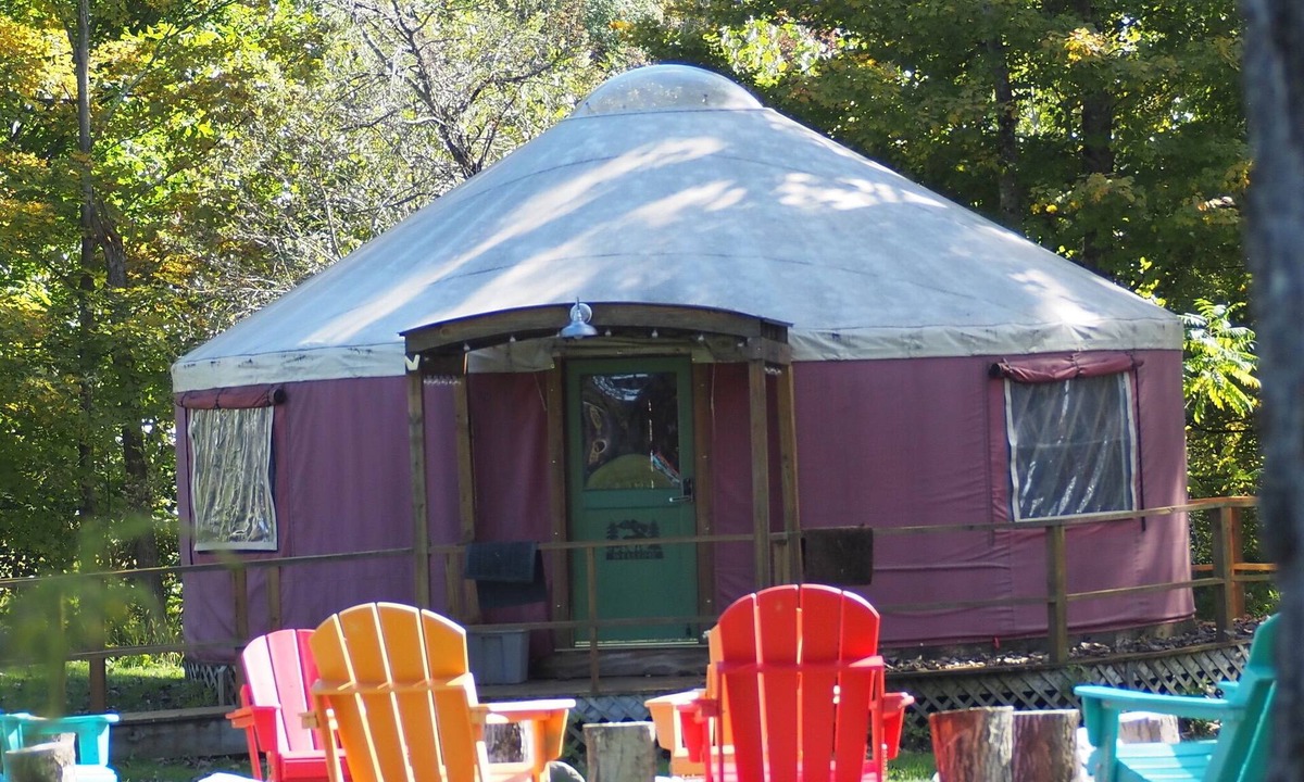 South Hartford RV Rental | Andelyn Farm Moose Lodge Yurt. A Unique Glamping Experience in Up-State New York