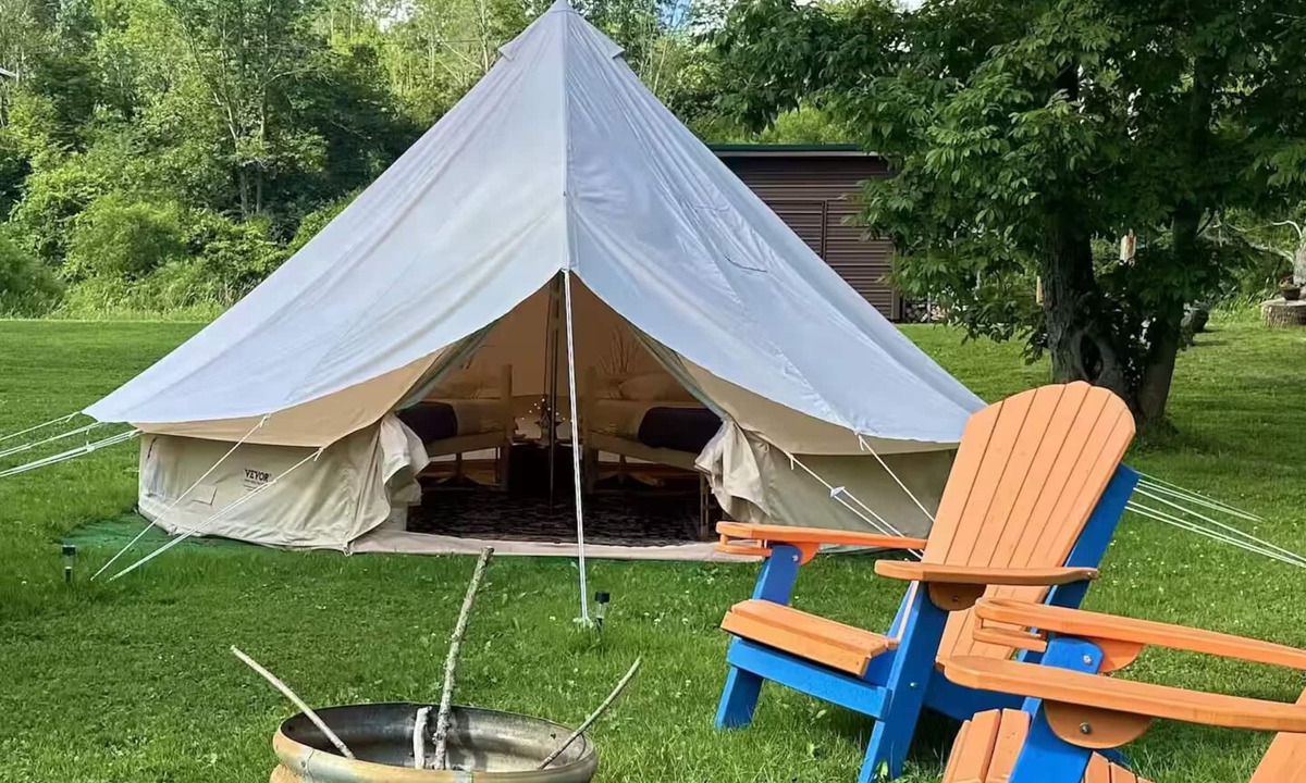 Black Creek RV Rental | Boho Bell Tent Glamping Near Allegany State Park and Ellicottville