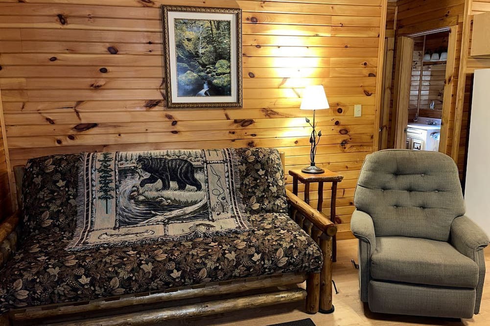 Clarington Cabin | Cute Cabin with Private Hot Tub for Amazing Hiking Vacations near Cook Forest, PA