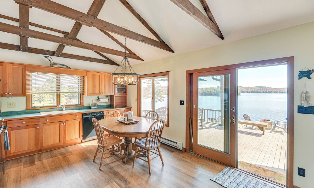 Town of Webb Cabin | Dock & Views: Lakefront 'Camp' in Old Forge!