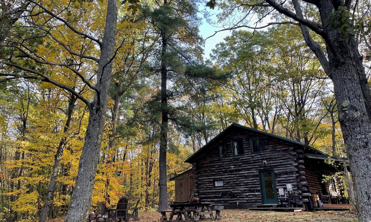 Newfield Cabin | Four Gorges at Fisher Woods: A Log Cabin for Nature Lovers in the Finger Lakes