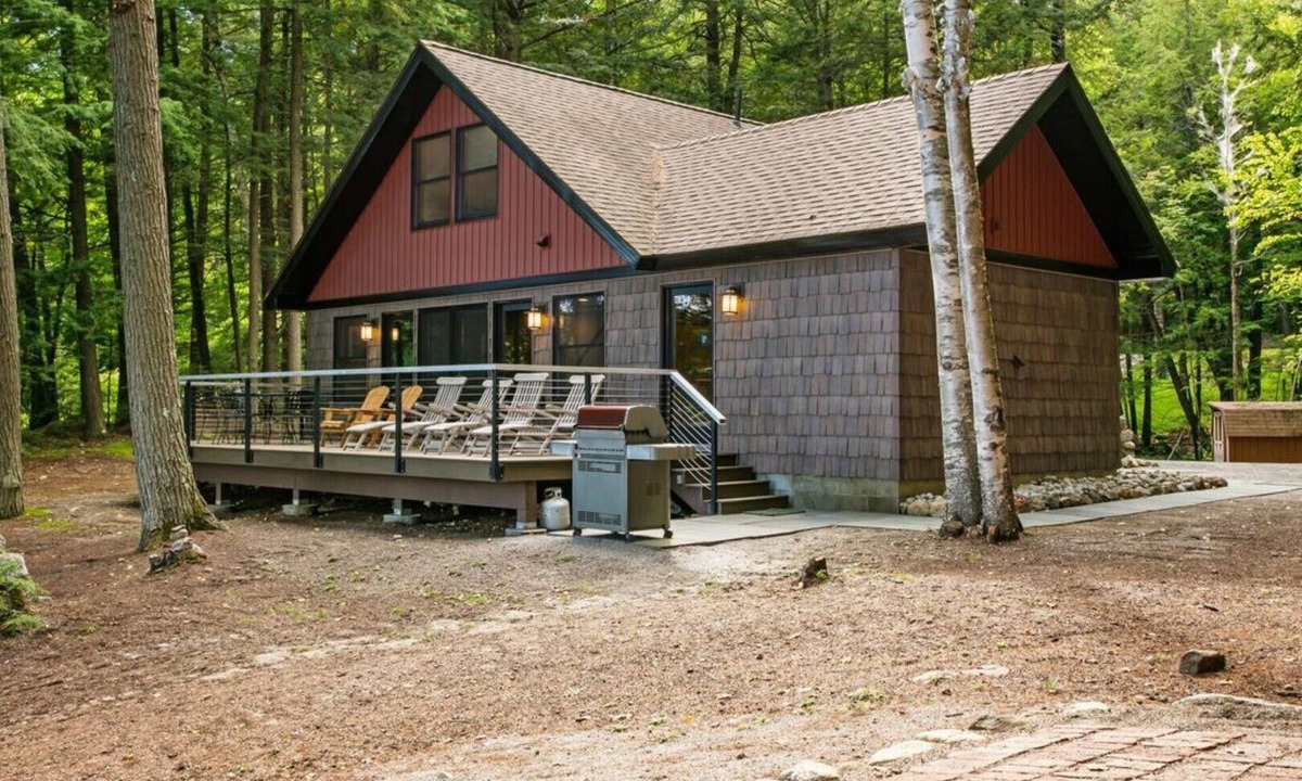 Chestertown House | Lakefront home steps away from a private, gentle sloping sandy beach & fire pit.