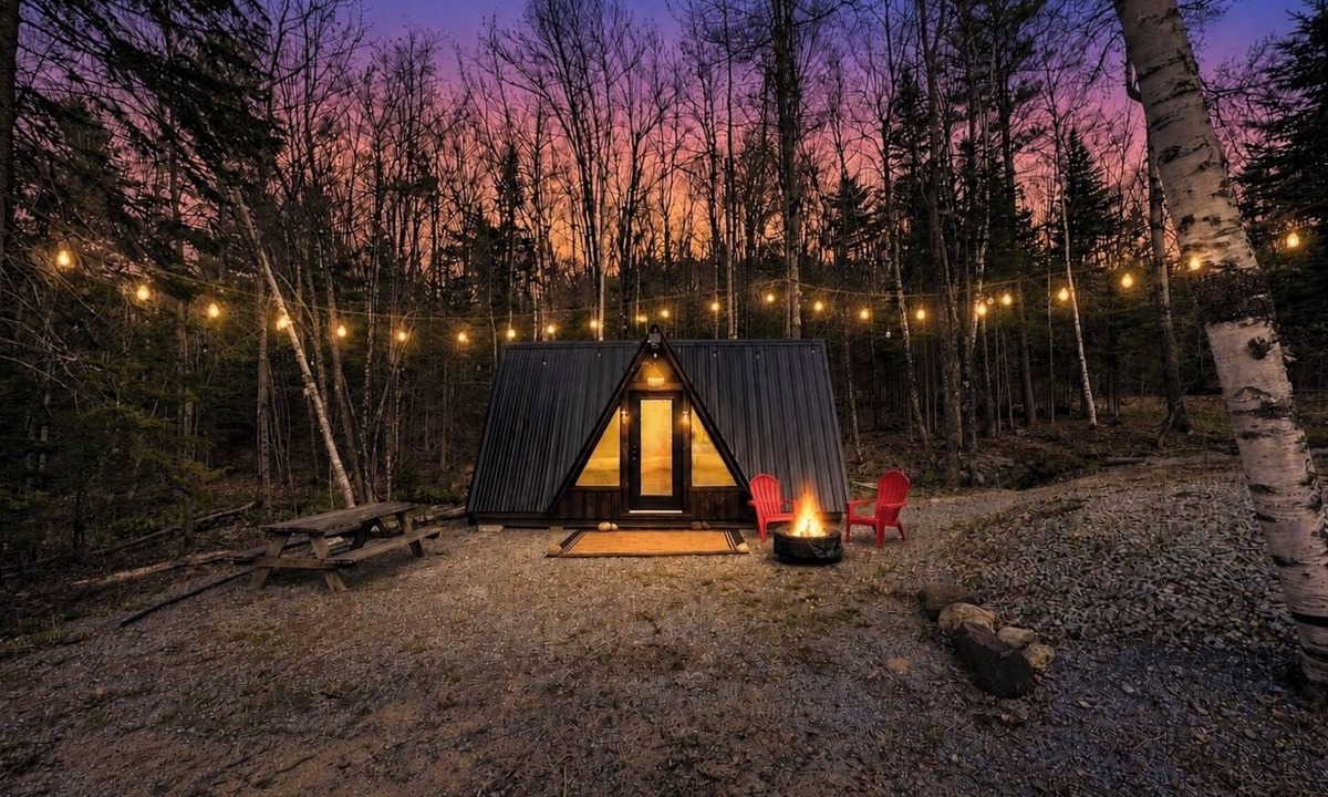 Athol Cabin | Little Black Aframe by the Brook- 5m to Waterfall