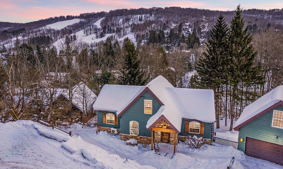 Ellicottville Cabin | 🏡 Log Cabin Stay w/Sauna, Hot Tub + Games Room – Close to Town!