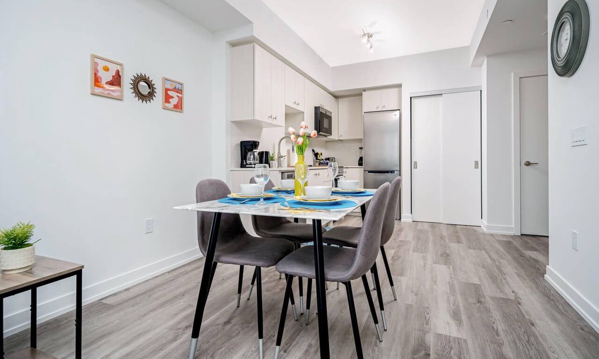 Kitchener Apartment | Modern High-Rise 24th Floor Condo w Private Patio