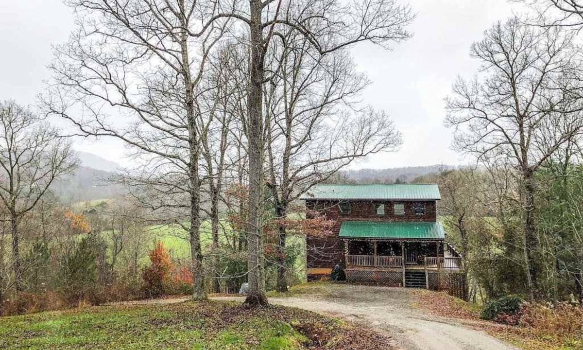 Murphy House | Mountain View Home w/Private Hot Tub, Game Room, & Relaxing Creek on Property