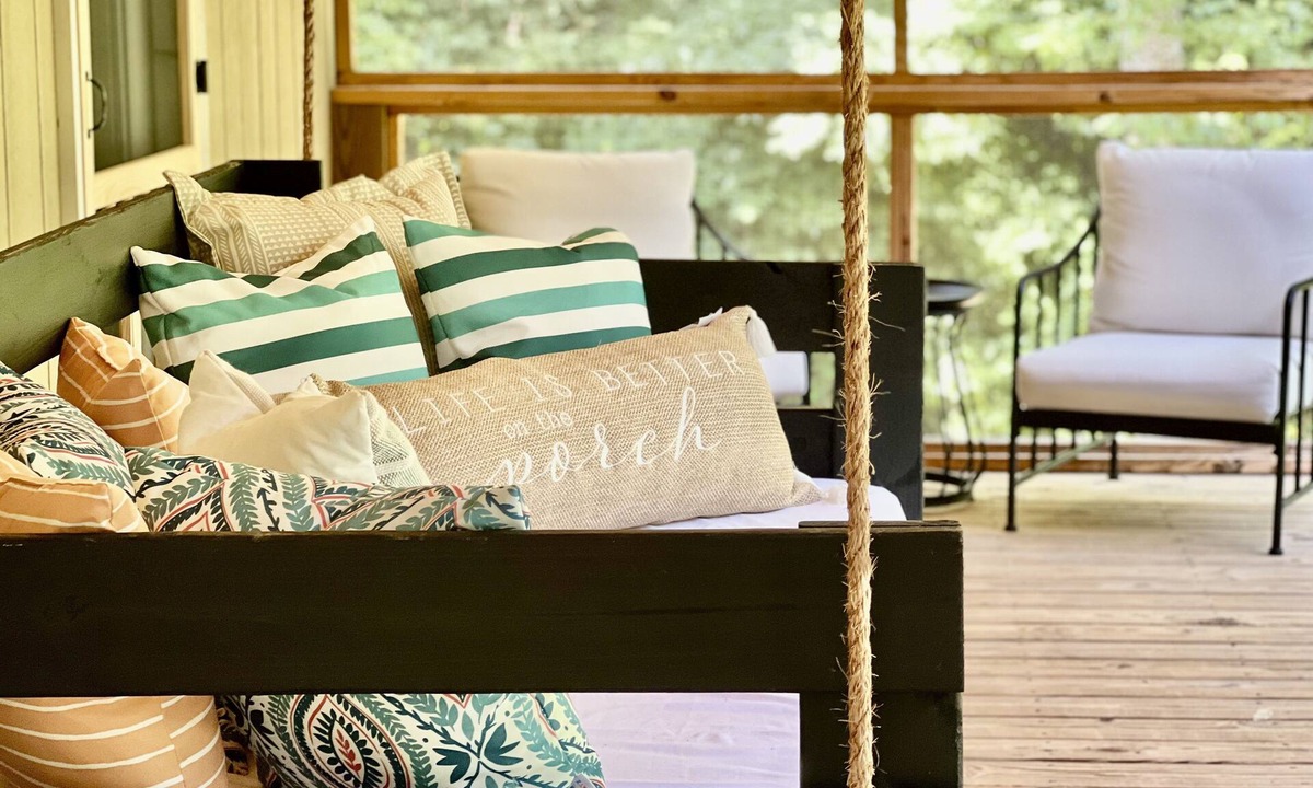 Morganton Cabin | NEW Cabin by Blue Ridge Lake, Swing Bed, Firepit, Double Porches