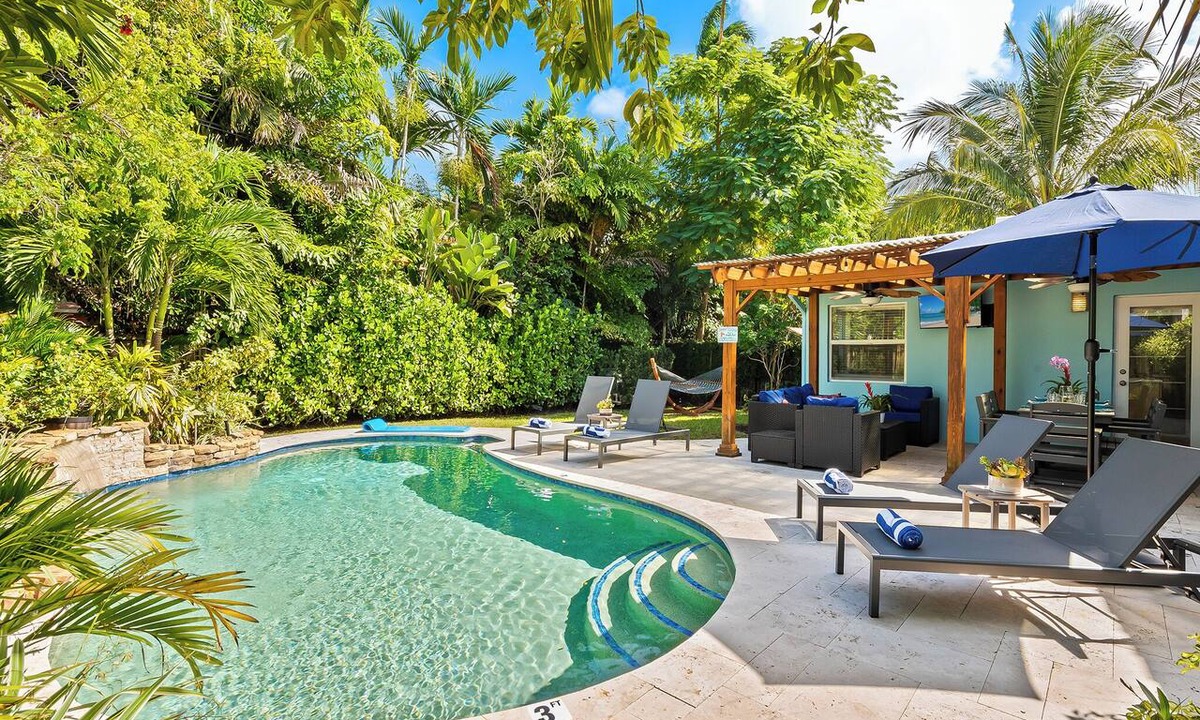 Poinsettia Heights House | New Heated Pool Home in Fort Lauderdale,Charming Tropical Retreat Near Beaches, Shopping & Dining!