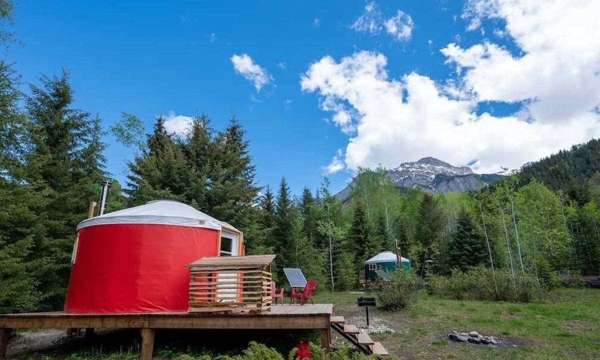 Blaeberry House | Off-Grid Red Yurt in the wood