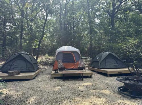 Honey Grove House | Peaceful Camping Tent Retreat with Fire Pit & Starry Skies near Honey Grove, TX