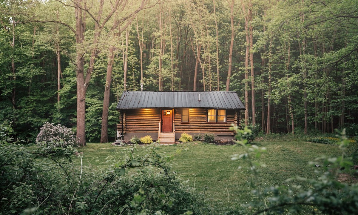 Naples Cabin | Secluded cabin New saltwater hot tub Stream