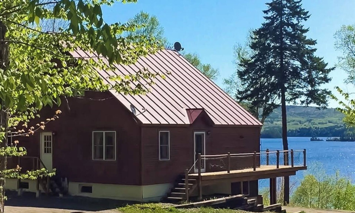 Greenville Junction House | Spectacular lakefront home with dock, firepit, & vaulted ceilings - dog-friendly