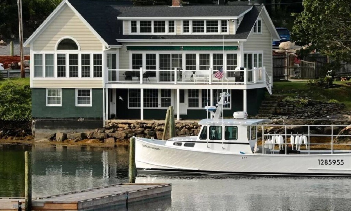 West Boothbay Harbor House | Stunning Renovated Waterfront Home with Private Deepwater Dock; Windows Galore!