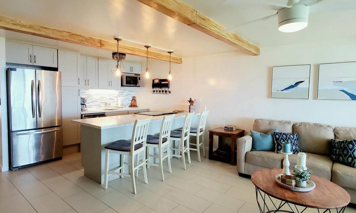 Punaluu Condo | Updated Oceanfront Condo! Long clean beaches to walk & swim! Escape the Crowds!