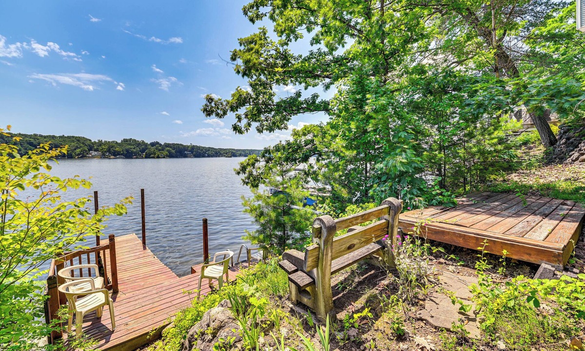 Lake George Cabin | Waterfront Glen Lake Cabin w/Boat Dock & Deck