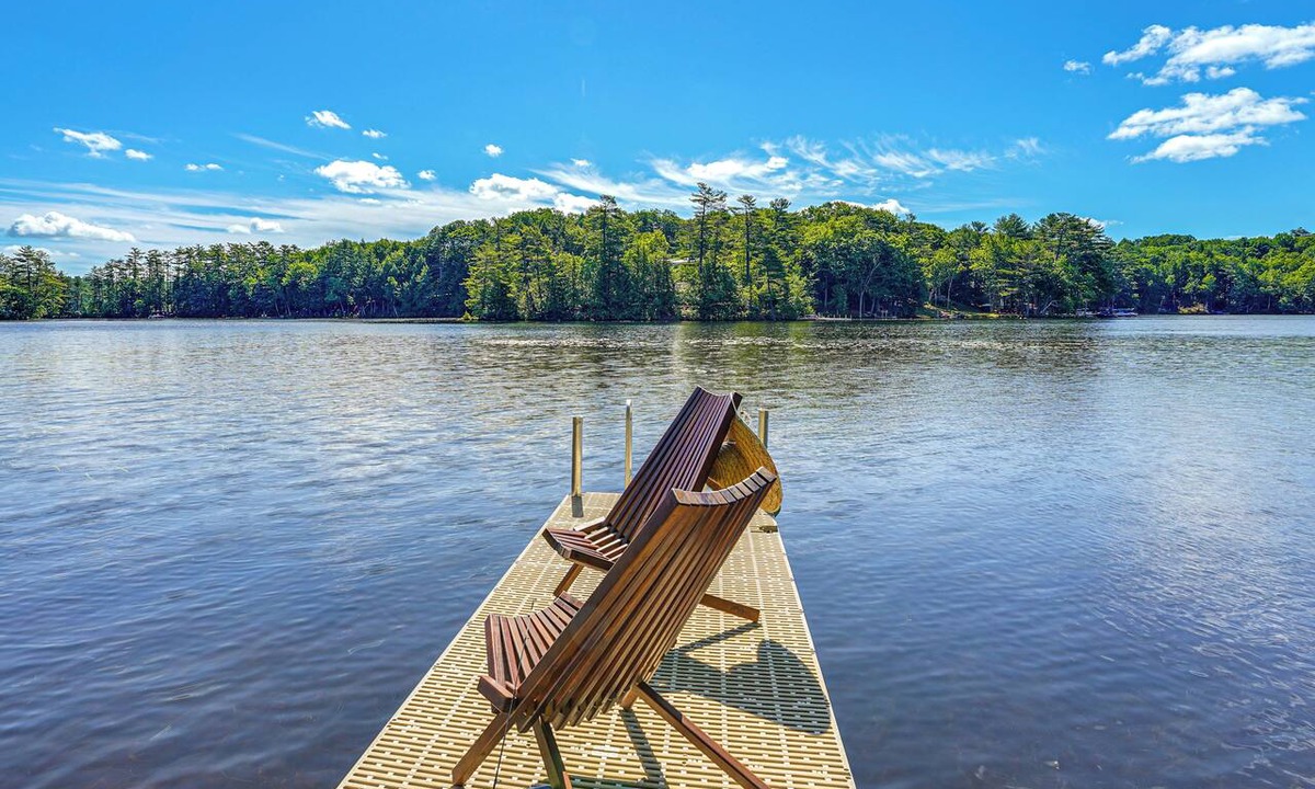 Litchfield Cabin | Waterfront Sand Pond Cabin w/Views & Fire Pit