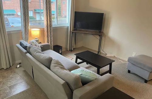 Bedford Condo | 2 BR townhouse, kitchen, bathroom with TV, free WI-FI, washer/dryer, iron, A/C.