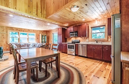 Hanover Ski Chalet | 3 bedroom Lake Chalet with private dock close to Sunday River Ski & Golf resort.