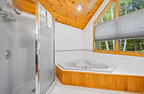 Adirondack House | 8.5-acre lakefront retreat with private beach, deck, grill, firepit, & game room