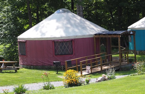 South Hartford RV Rental | Andelyn Farm Moose Lodge Yurt. A Unique Glamping Experience in Up-State New York