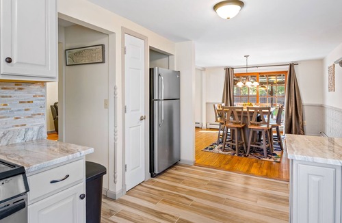 Queensbury House | Beautiful 3-story home with private pool, deck, grill, fireplace, game room, W/D