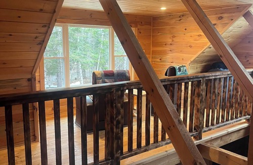 Jackman Cabin | Beautiful Log Cabin on Moose River in Jackman ME