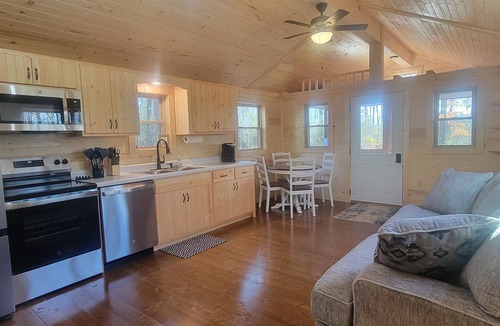 Valois Cabin | Bluebird Cabin - Brand New Cozy Log Cabin on 5-Wooded Acres/Pet-Friendly!