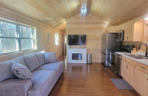Valois Cabin | Bluebird Cabin - Brand New Cozy Log Cabin on 5-Wooded Acres/Pet-Friendly!