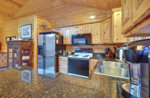 Afton Cottage | Boat Dock & Deck: Waterfront Cabin on Grand Lake