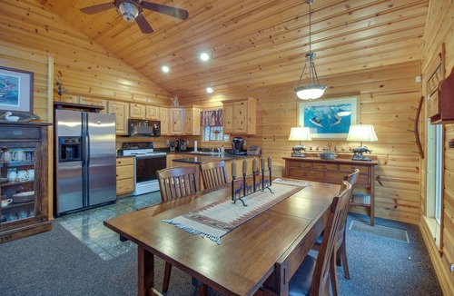 Afton Cottage | Boat Dock & Deck: Waterfront Cabin on Grand Lake