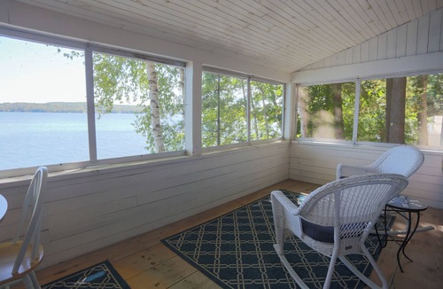 Winthrop Cottage | Charming 2BR Lakefront Cottage on Serene Cobbossee w/Kayaks, A/C