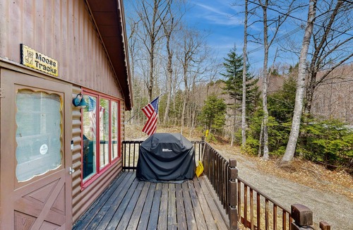 Greenville Junction Cabin | Charming Maine cabin with wood stove, firepit, high-speed WiFi, grill, and deck