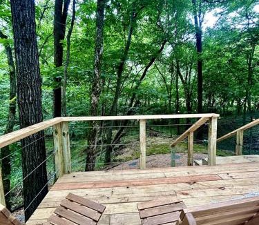 Gentry Other | Charming Woodland Glamping Tents with Fire Pit and Elevated Decks near Gentry, West Virginia