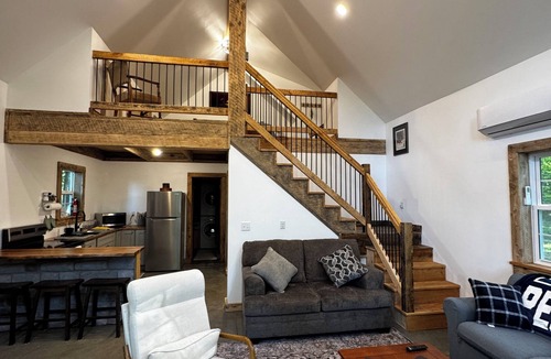 Rockton Cabin | Cozy brand new 2-bedroom cabin in charming Rockton, Pennsylvania with AC.