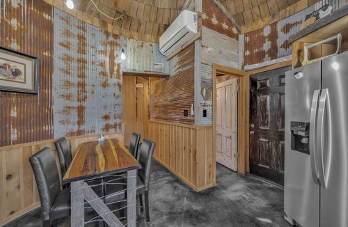 Pineville Cabin | Cozy cabin in charming Pineville with hot tub, 180" movie screen, WiFi, AC