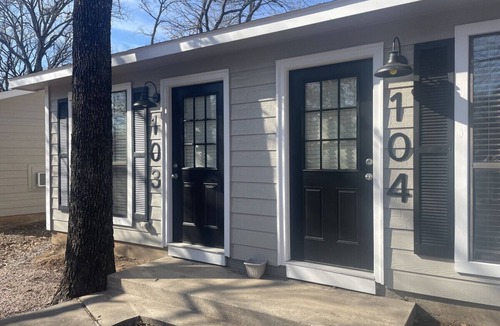 Denison Cabin | Cozy Duplex Style Cabin on Lake Texoma: Cabin 104