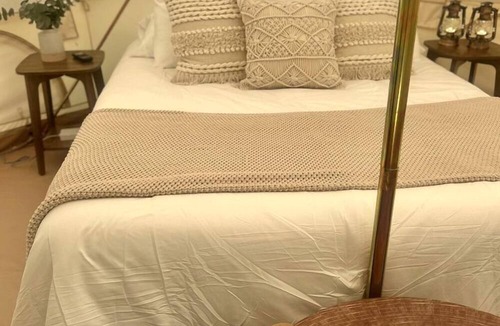 Gentry RV Rental | Cozy Glamping Tents Nestled in a Serene Forest Near Gentry, AR