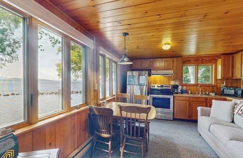 Greenville Cabin | Cozy Lakefront Cottage with Dock, Mountain Views, Peaceful Location