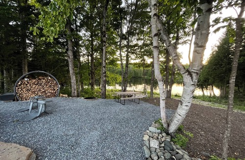 Littleton Cabin | Cozy lakeside glamping dome with fireplace, AC and full bath.