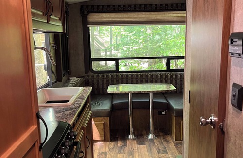 Bradford House | Cozy RV with AC in wooded campground in the ANF