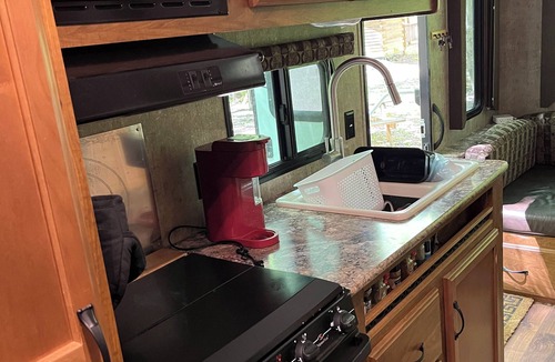 Bradford House | Cozy RV with AC in wooded campground in the ANF