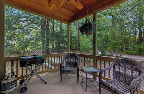 Naples Cabin | Cozy wooded cabin with lake access, firepit & kitchenette