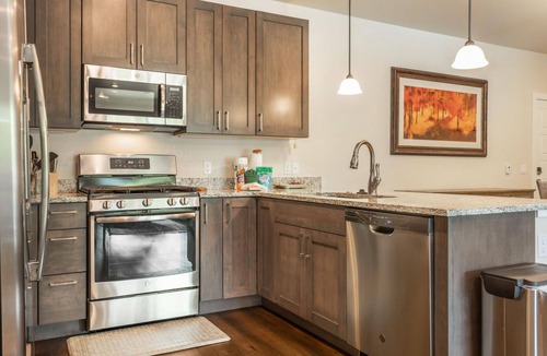 Dillon Condo | Dillon Ski Hub |Modern Sail Lofts Condo with Fireplace |Heated Garage |Summit Shuttle Access