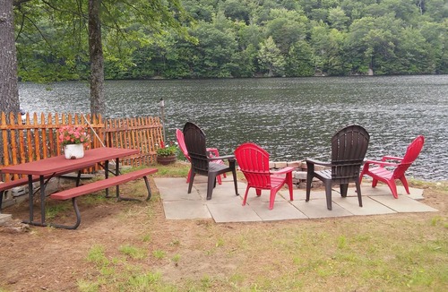 Piseco House | Dog friendly, fenced yard, sitting on the shore of Oxbow Lake