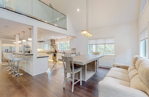 Dixfield House | Dog-friendly riverfront retreat with two decks, washer/dryer, Ping-Pong, & AC