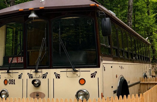 Middle Grove Apartment | Dog friendly trolley with Peanuts Theme