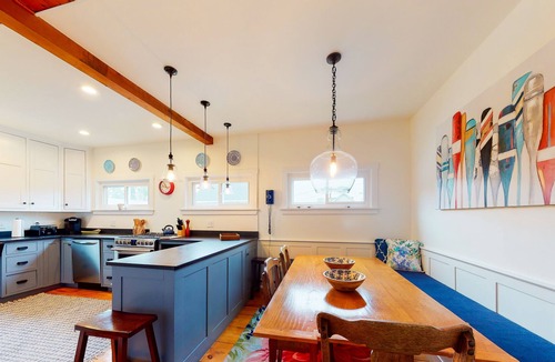 Ocean Point House | Dream cottage with ocean views, fireplace, wraparound porch, & washer/dryer