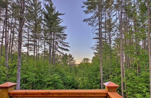Bethel Cabin | Dream Log Cabin in Bethel with Private Deck!