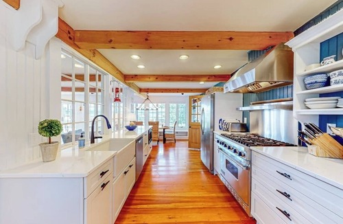 Wiscasset House | Elegant home right in town with gorgeous water view, deck & interior
