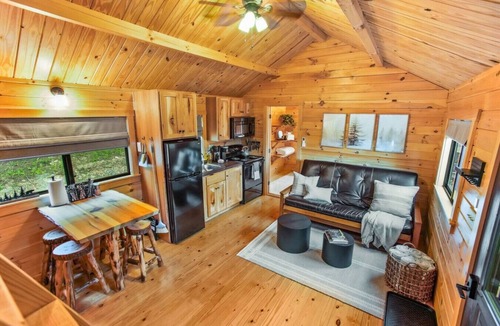 Shippenville Cabin | Evergreen Escape | Cabin w/Hot Tub, Fire Pit, Views & Trails Nearby